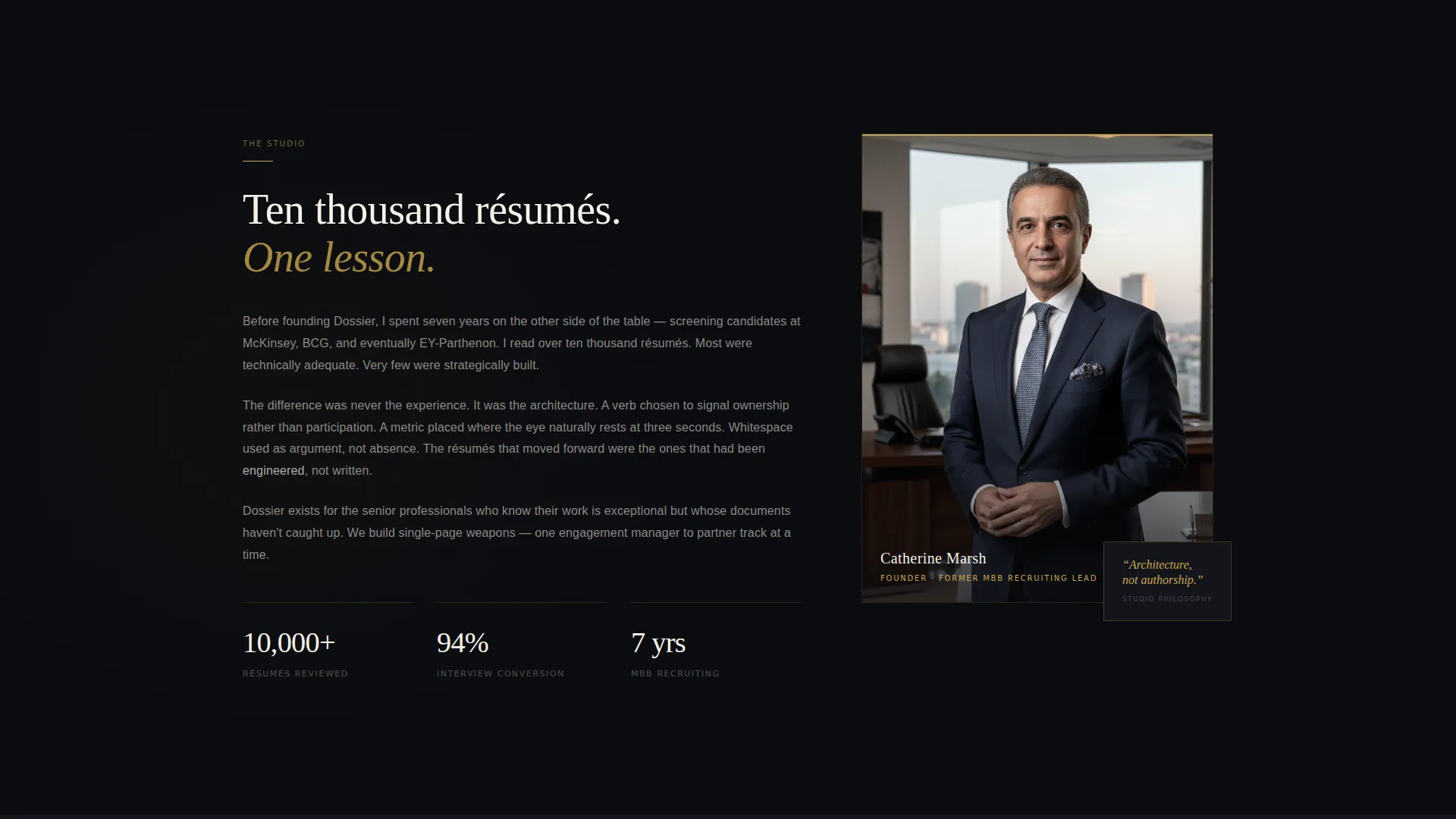 Consultant Career Reviews Website Template
