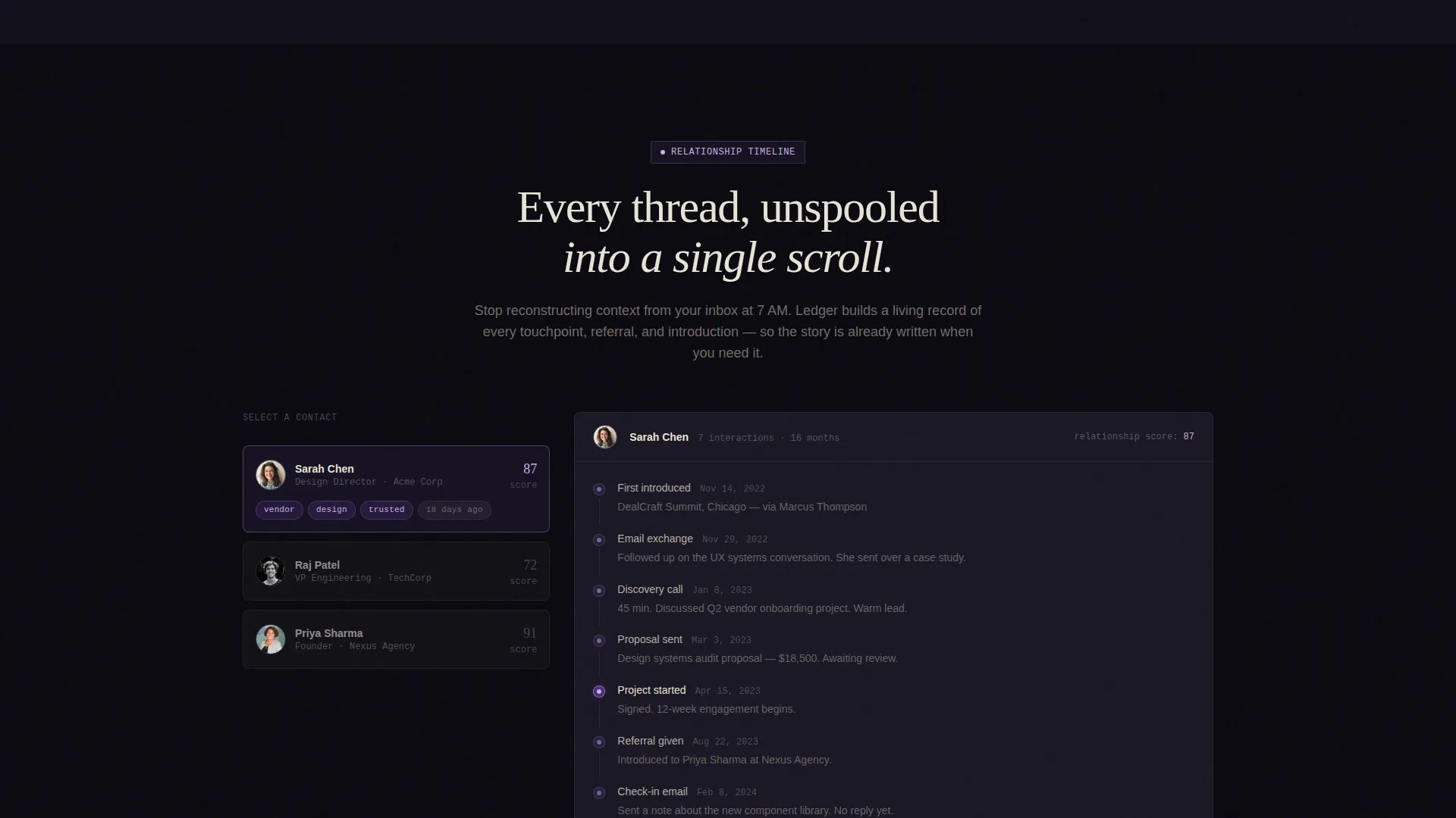 Personal CRM & Network Professional Website Template