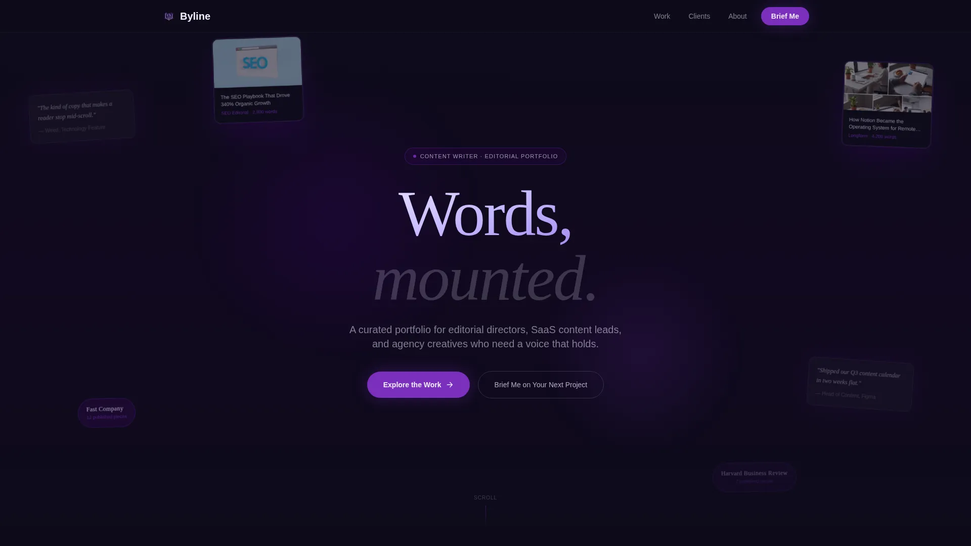 Content Writer Portfolio Portfolio Website Template