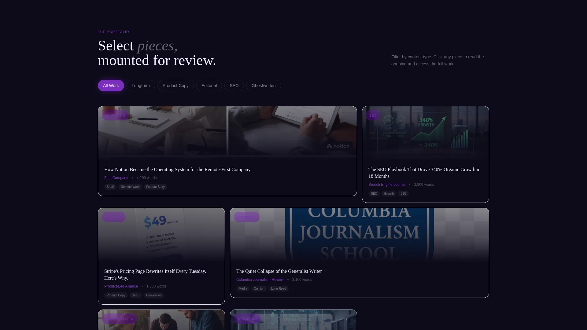 Content Writer Portfolio Portfolio Website Template