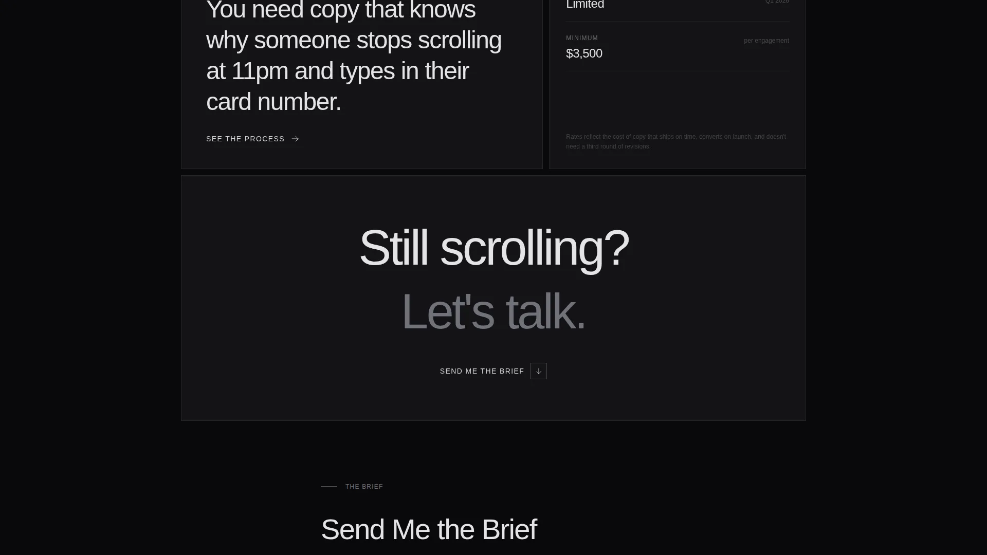 Copywriter Portfolio Specialist Professional Website Template
