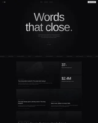 Copywriter Portfolio Specialist Professional Website Template