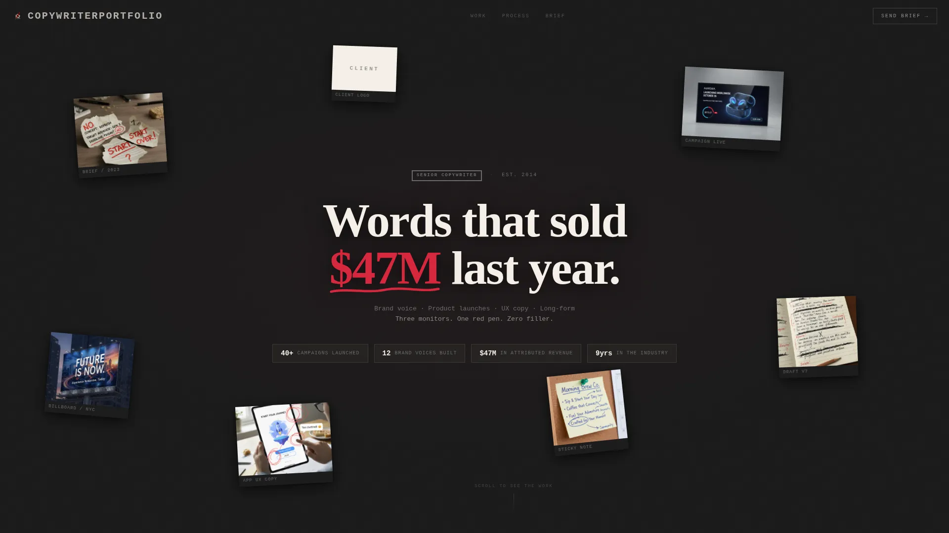 Copywriter Portfolio Careers Website Template