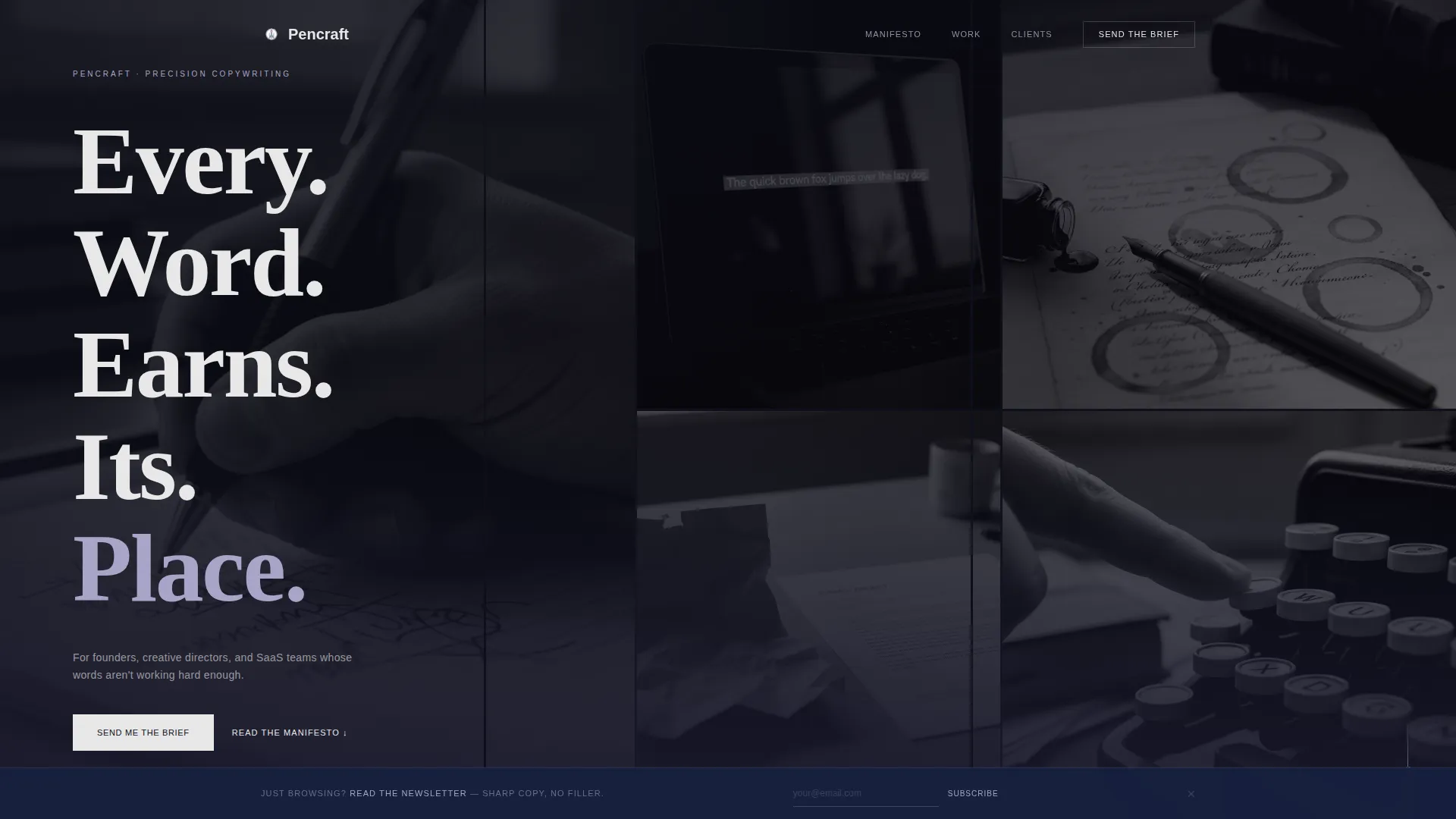 Copywriter Portfolio Professional Website Template