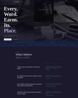 Copywriter Portfolio Professional Website Template