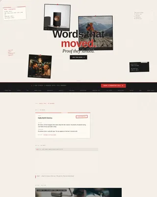 Copywriter Portfolio Booking Website Template