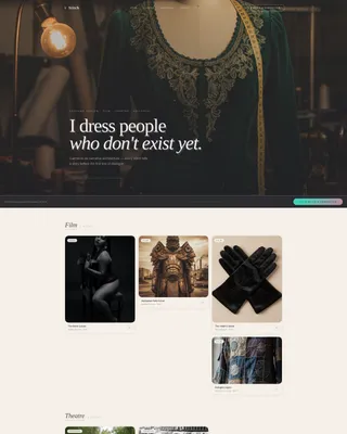 Costume Designer Portfolio Directory Website Template