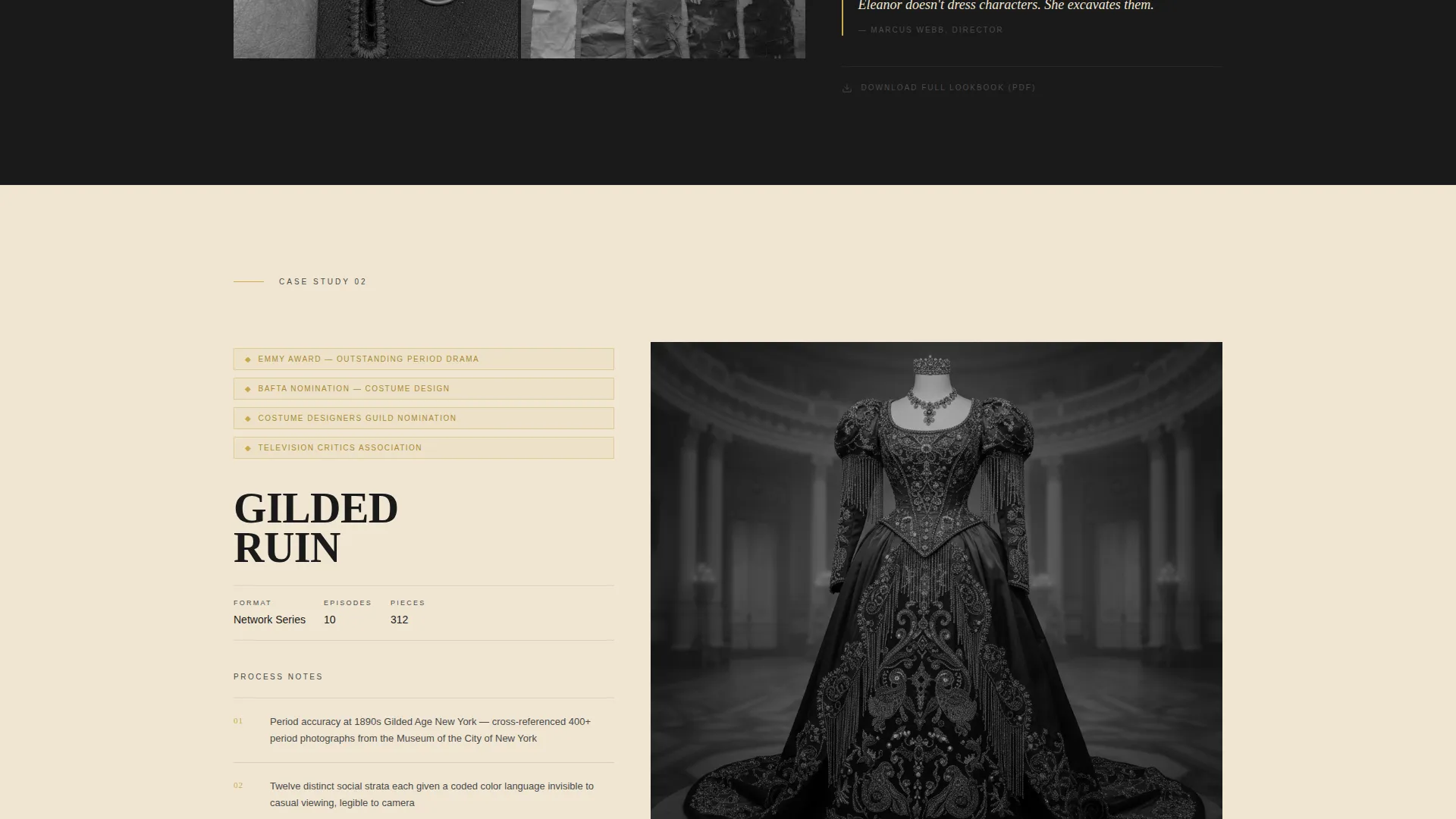 Costume Designer Portfolio Portfolio Website Template