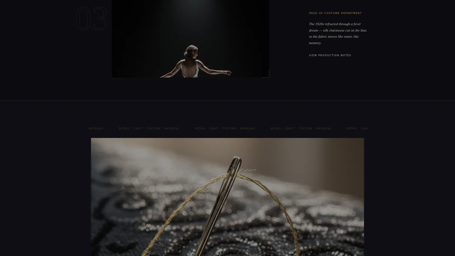 Costume Designer Portfolio Specialist Portfolio Website Template