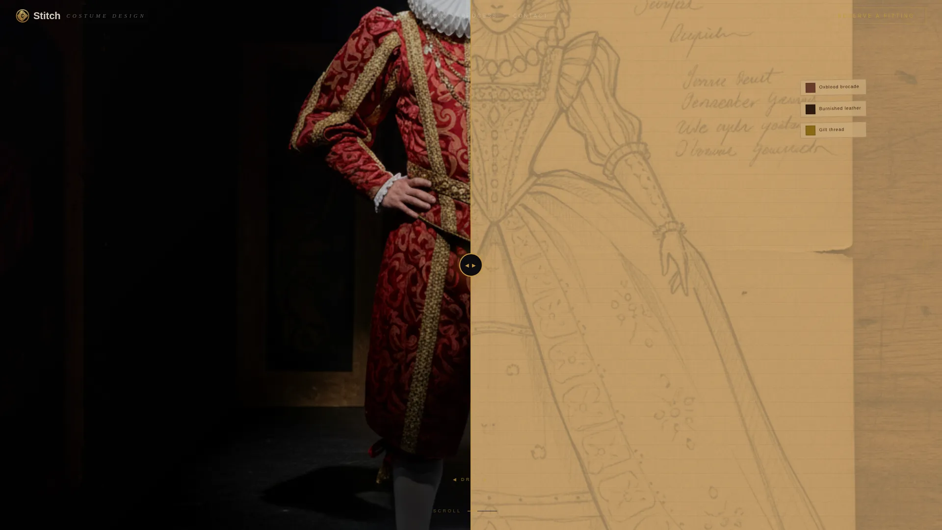 Costume Designer Portfolio Pre-Launch Website Template