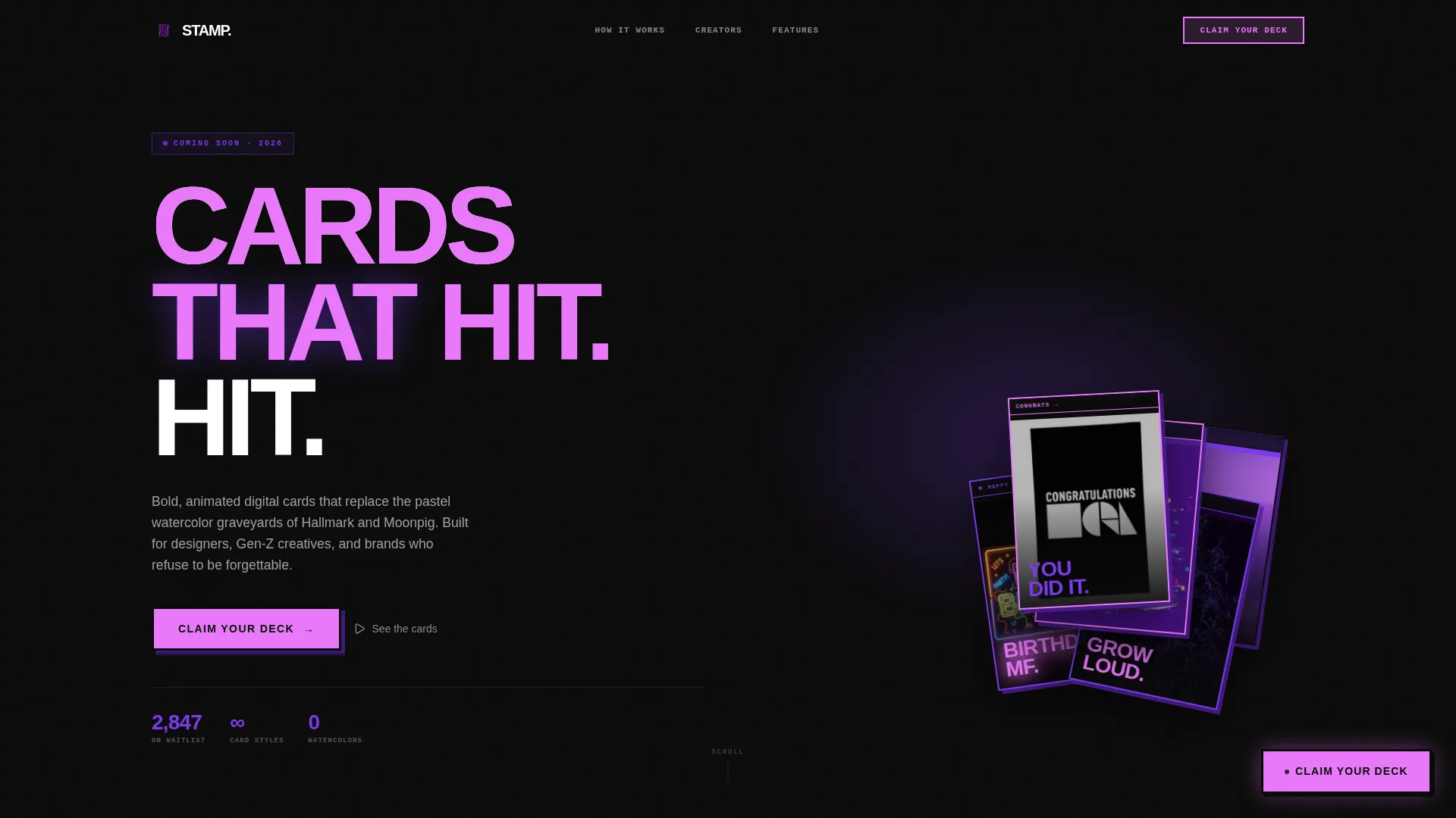 Digital Business Card Pre-Launch Website Template