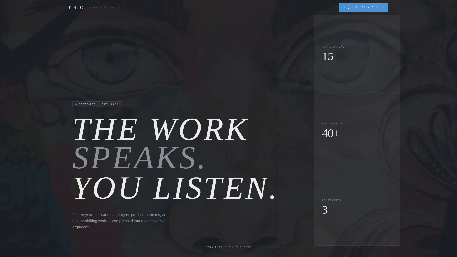 Creative Director Portfolio Complete Pre-Launch Website Template