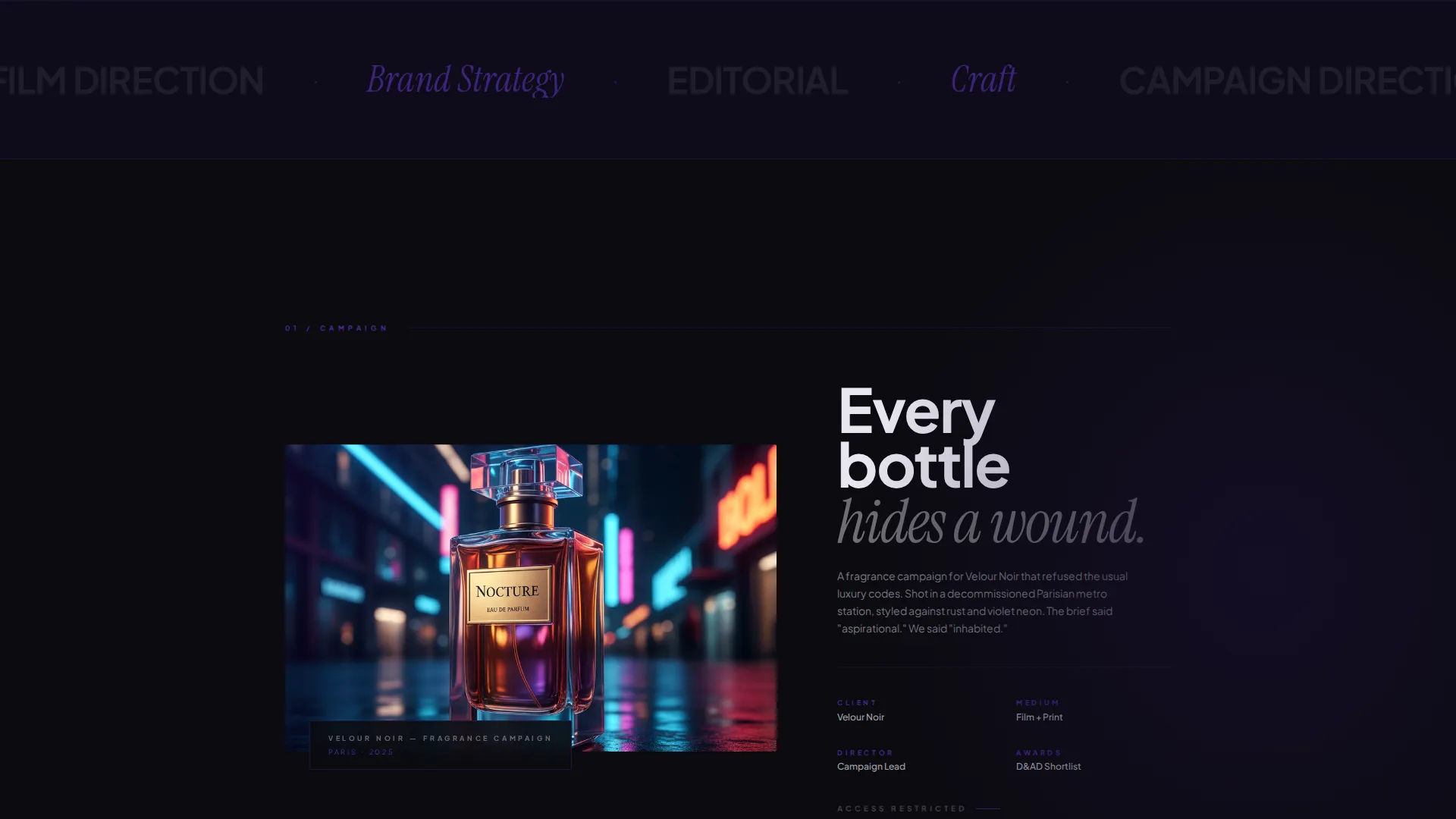 Creative Director Portfolio Pre-Launch Website Template