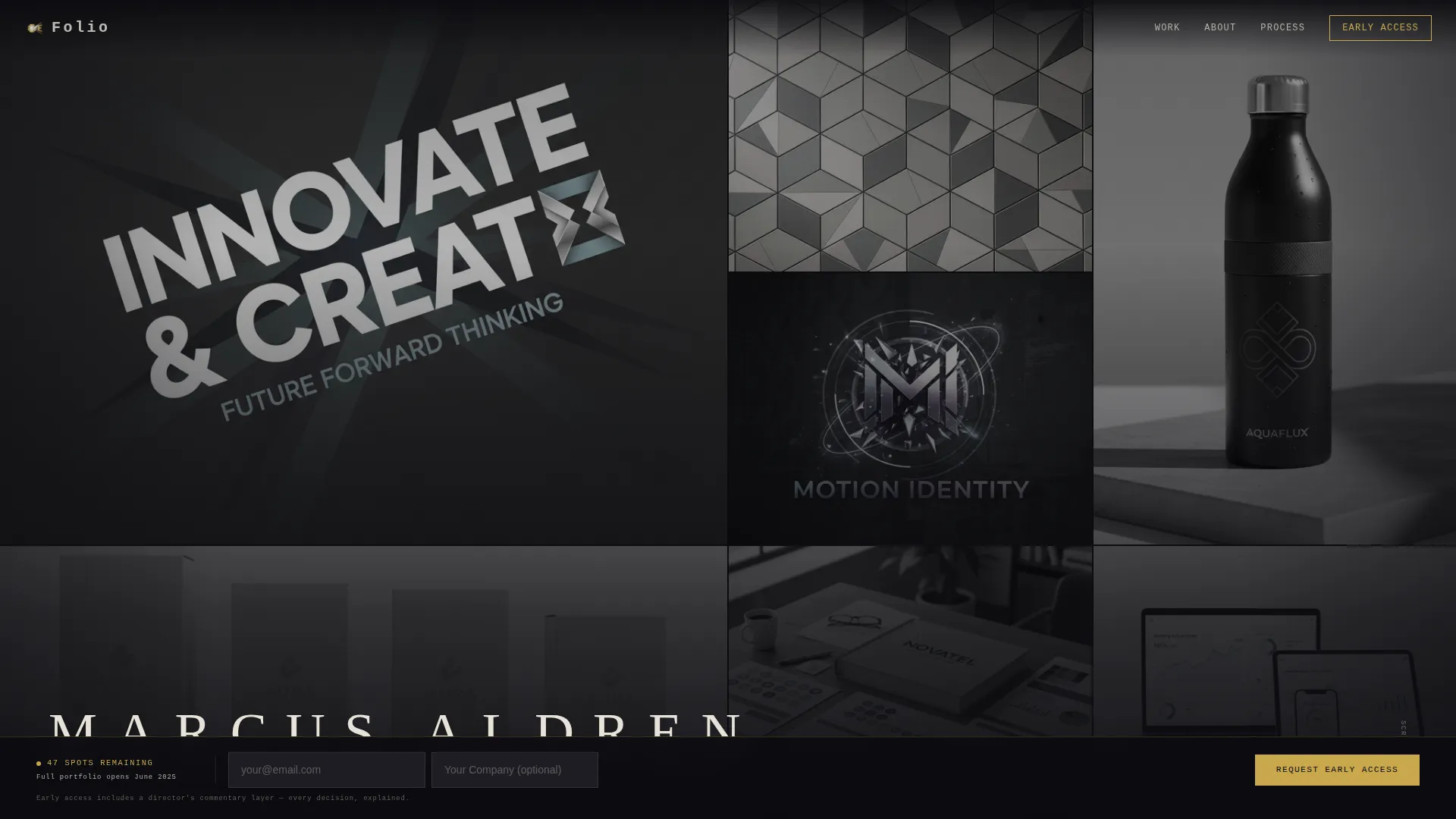 Creative Director Portfolio Advanced Pre-Launch Website Template