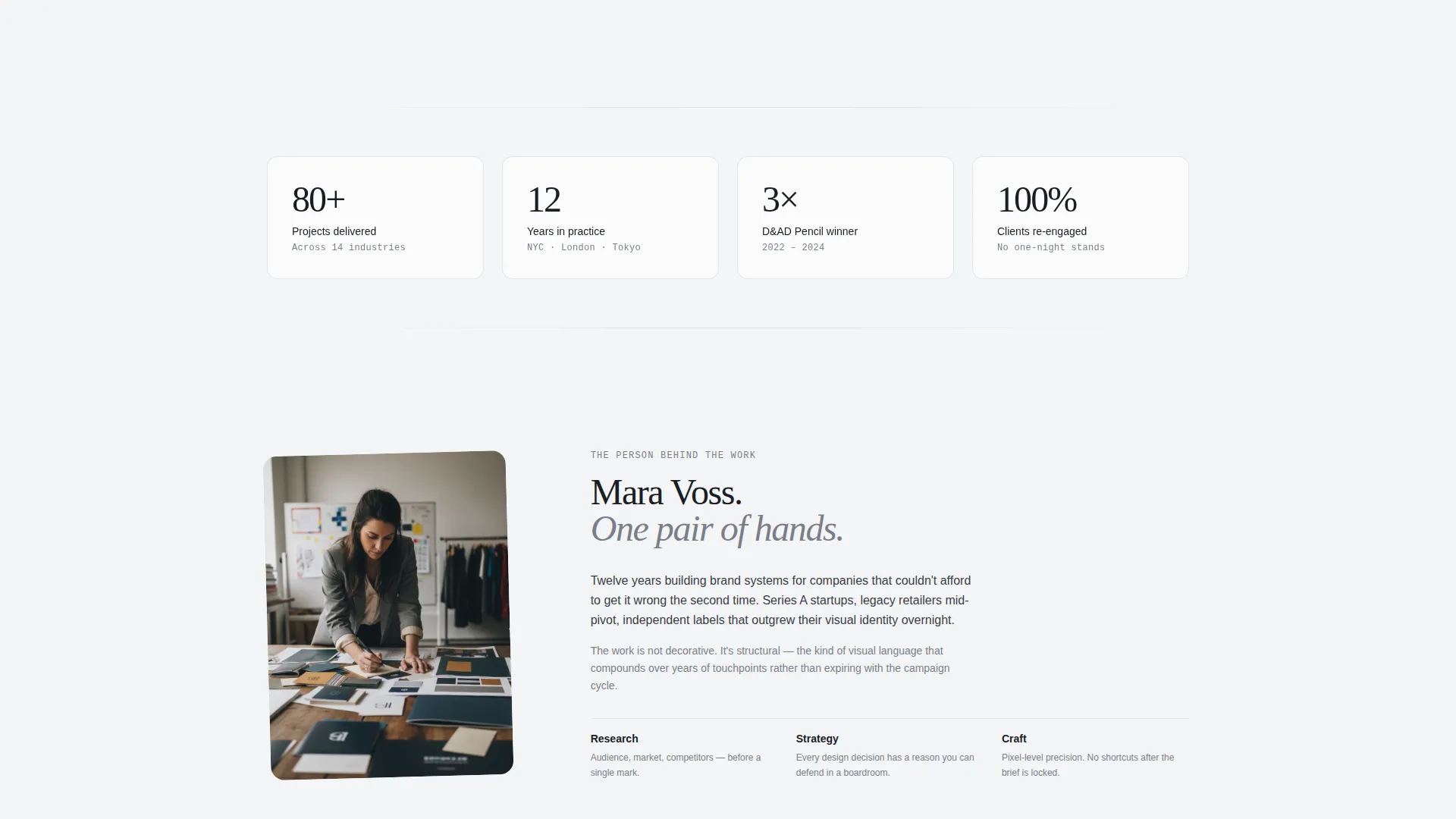 Creative Director Portfolio Specialist Pre-Launch Website Template