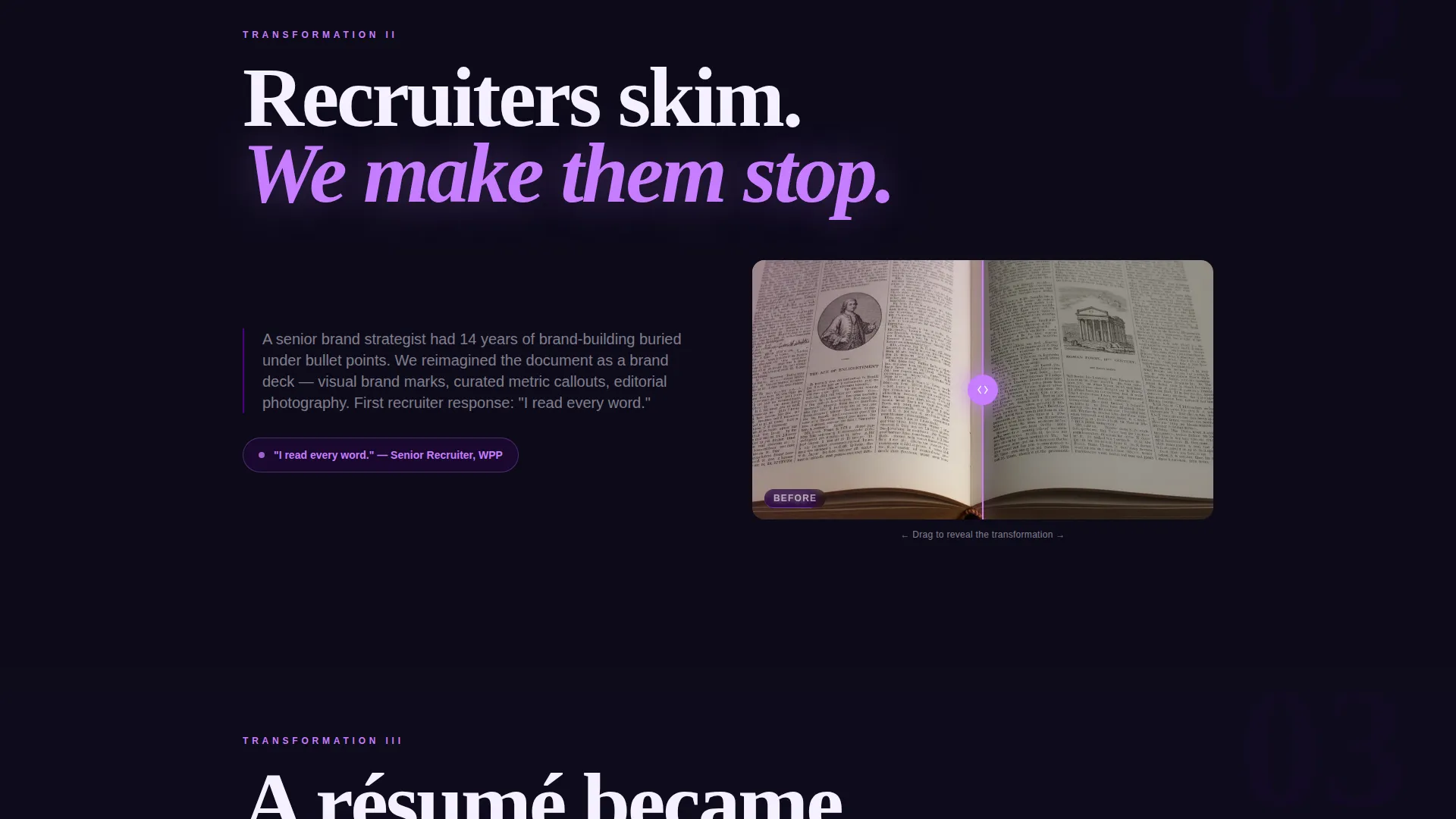 Resume & CV Careers Website Template