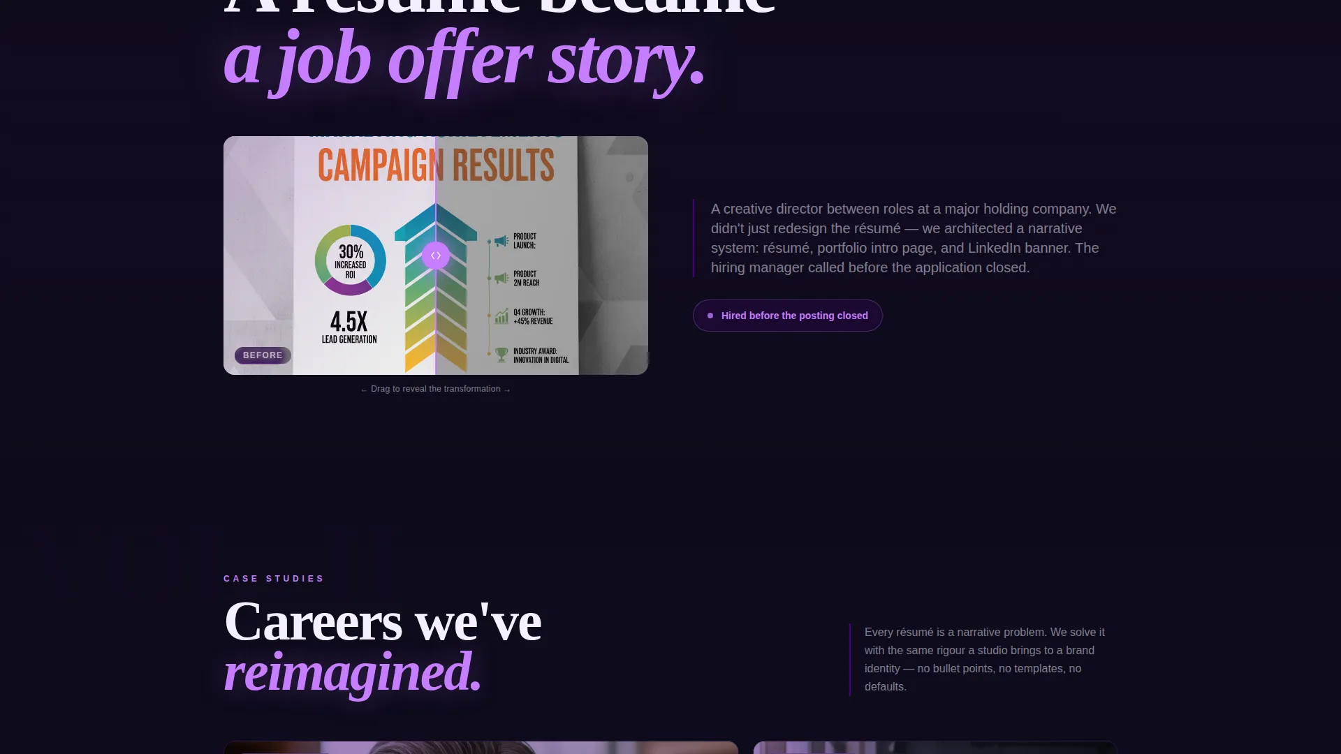 Resume & CV Careers Website Template
