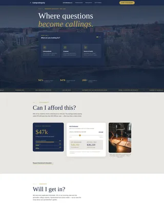College & University FAQ Website Template