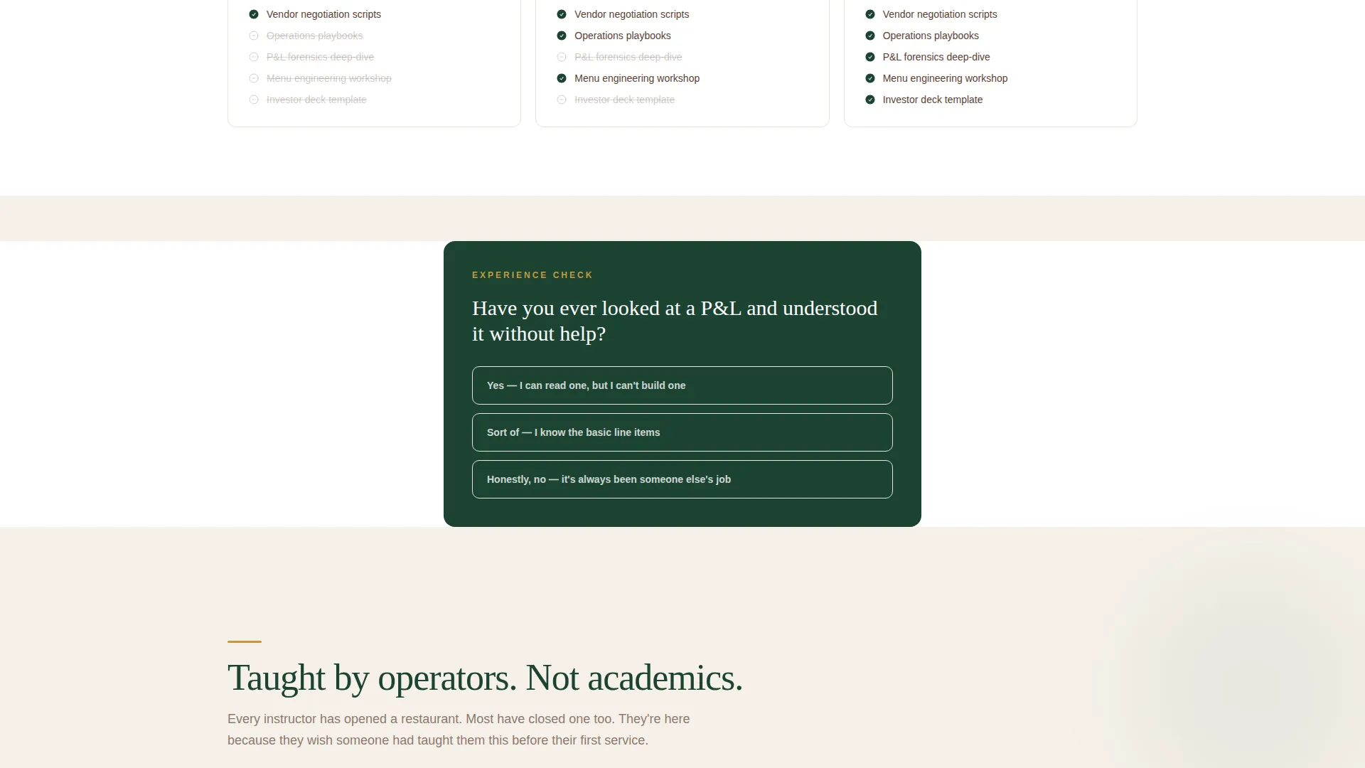 Culinary & Hospitality Education Specialist Professional Website Template