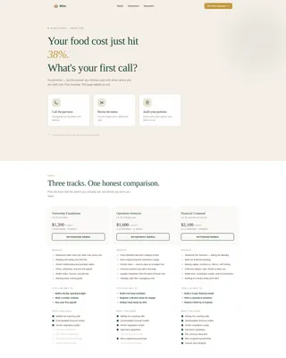 Culinary & Hospitality Education Specialist Professional Website Template