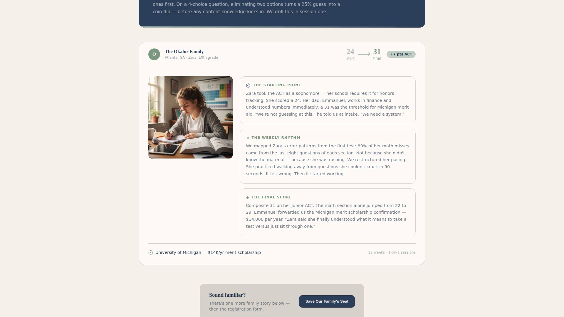 SAT & ACT Prep Tutoring Landing Page Template