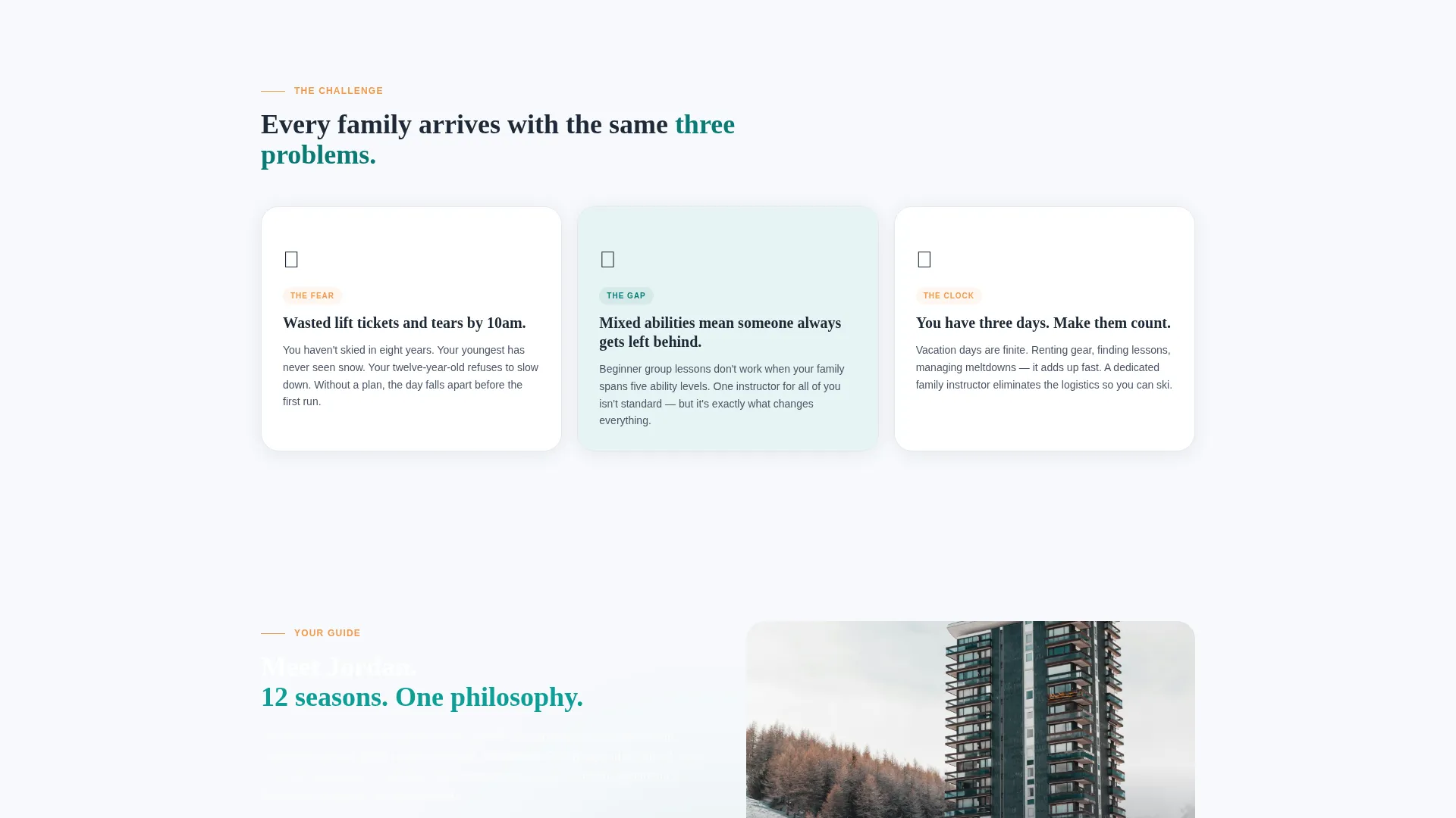 Ski & Snowboard Instructor Landing Page Template