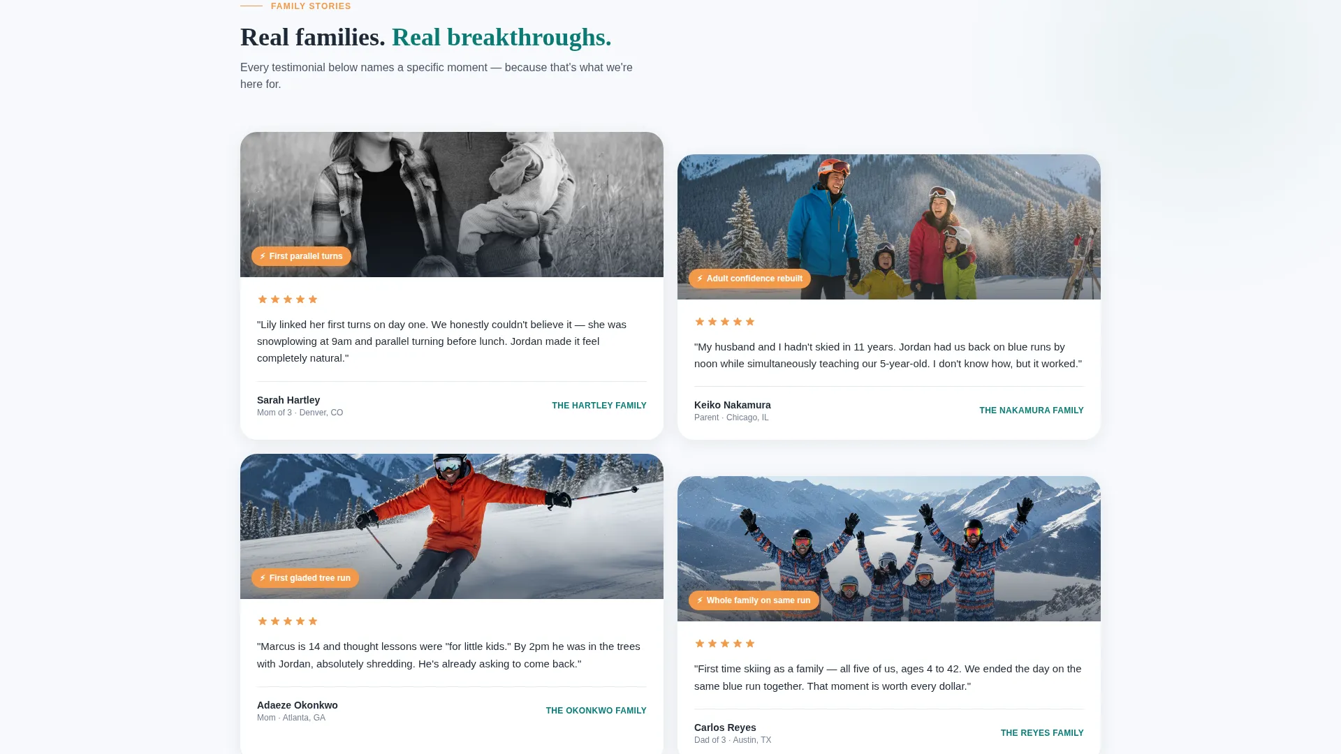 Ski & Snowboard Instructor Landing Page Template