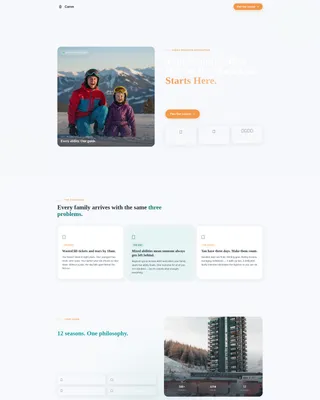Ski & Snowboard Instructor Landing Page Template