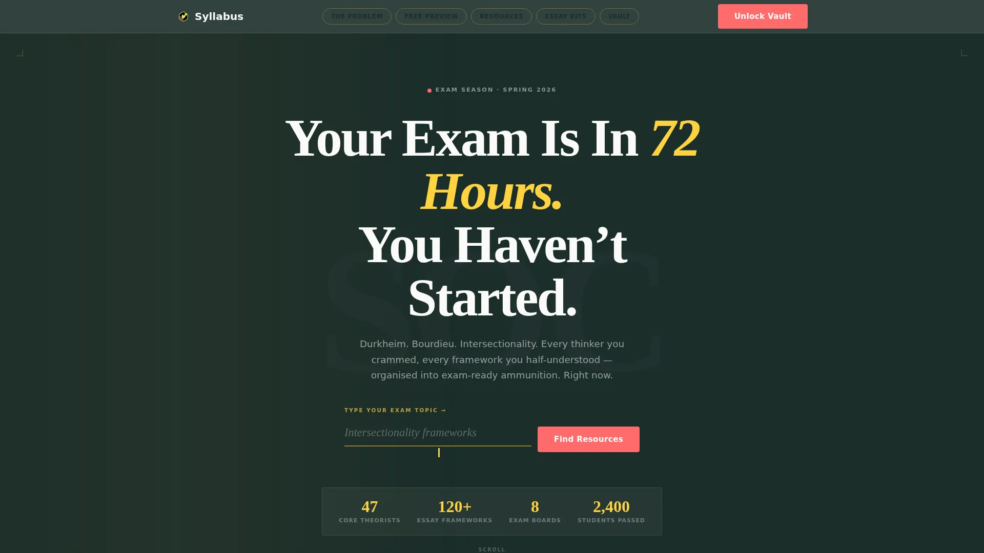Sociology Exam Prep Landing Page Template
