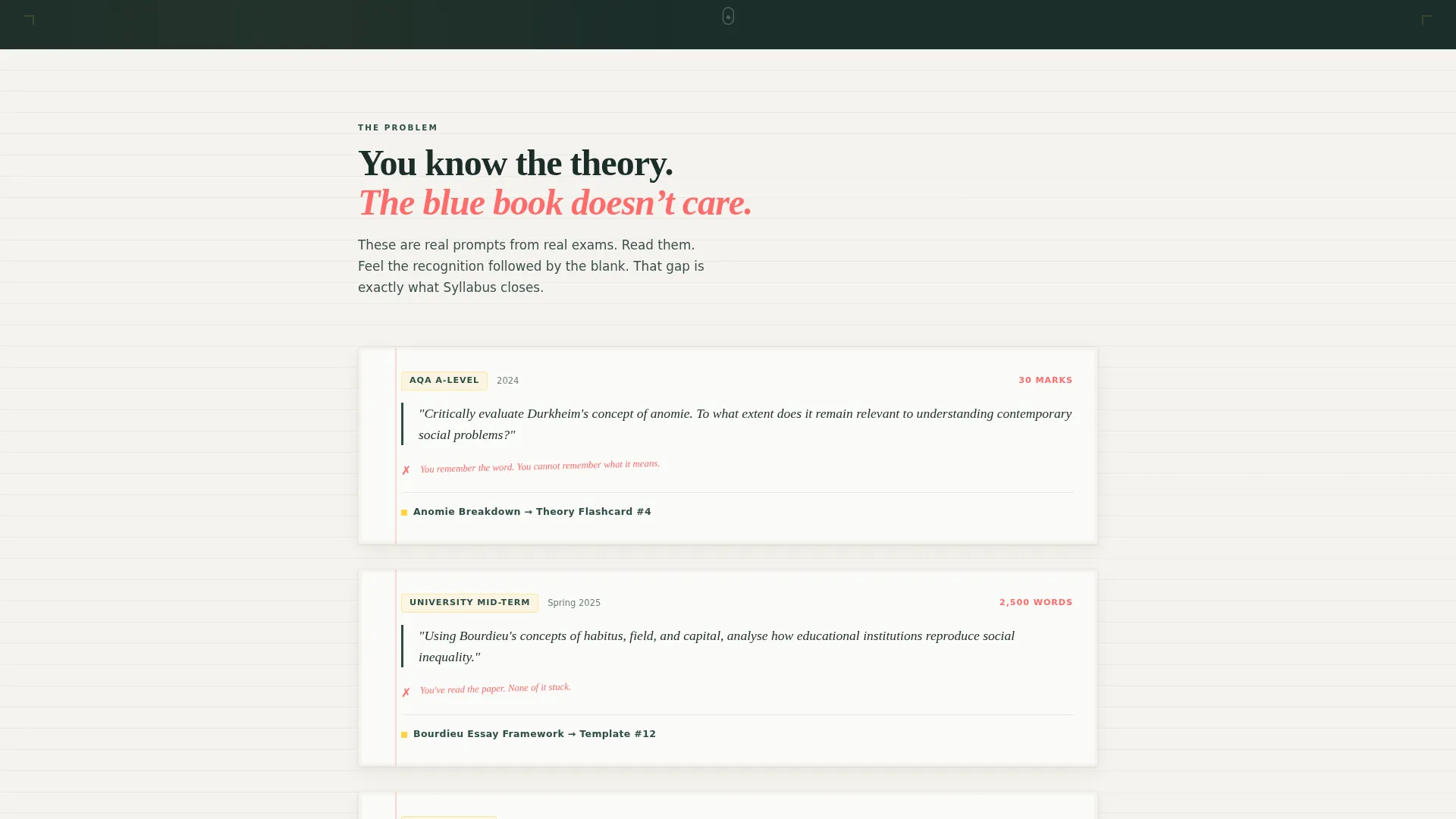 Sociology Exam Prep Landing Page Template