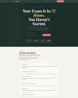 Sociology Exam Prep Landing Page Template