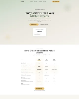 Sociology Flashcard App Landing Page Template