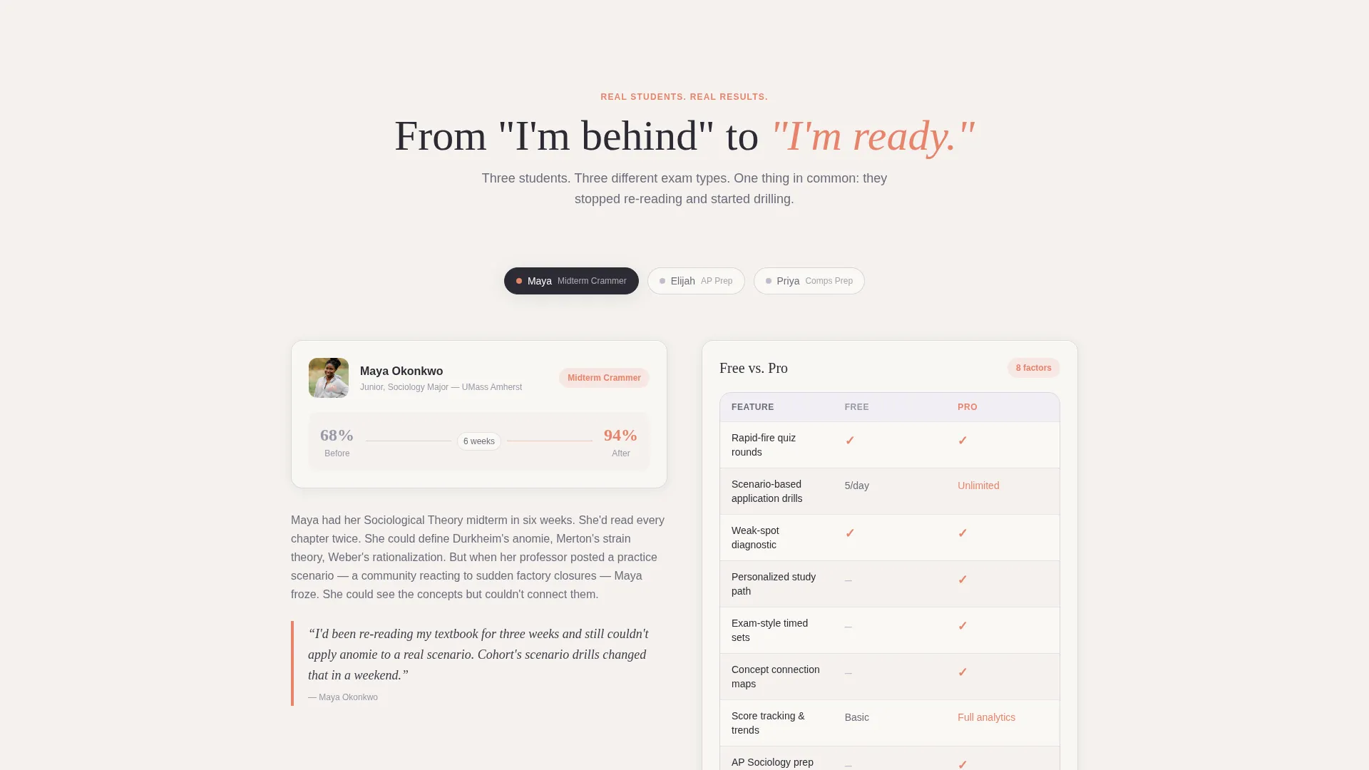 Sociology Quiz App Landing Page Template