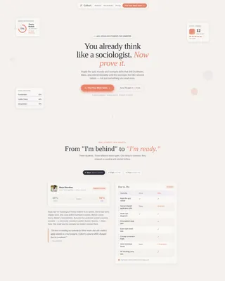 Sociology Quiz App Landing Page Template