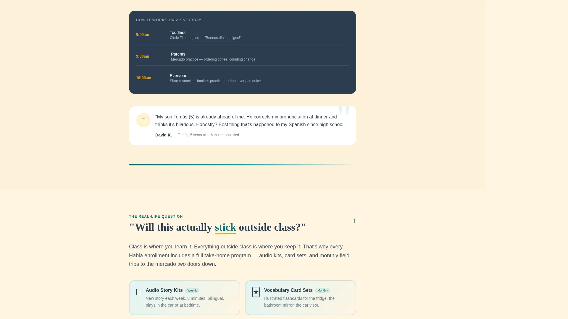 Spanish Language School Landing Page Template