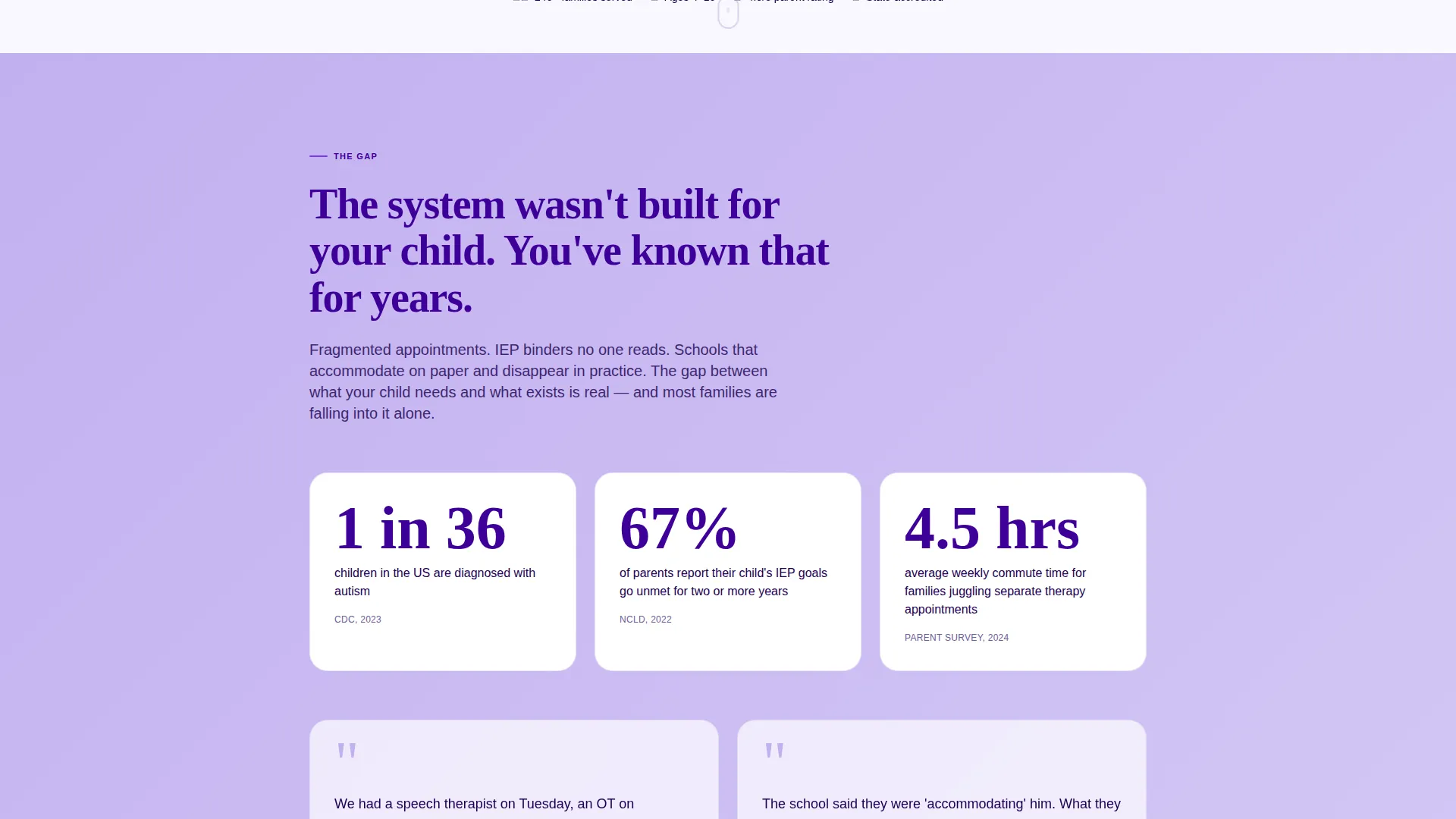 Special Education & Learning Center Booking Website Template