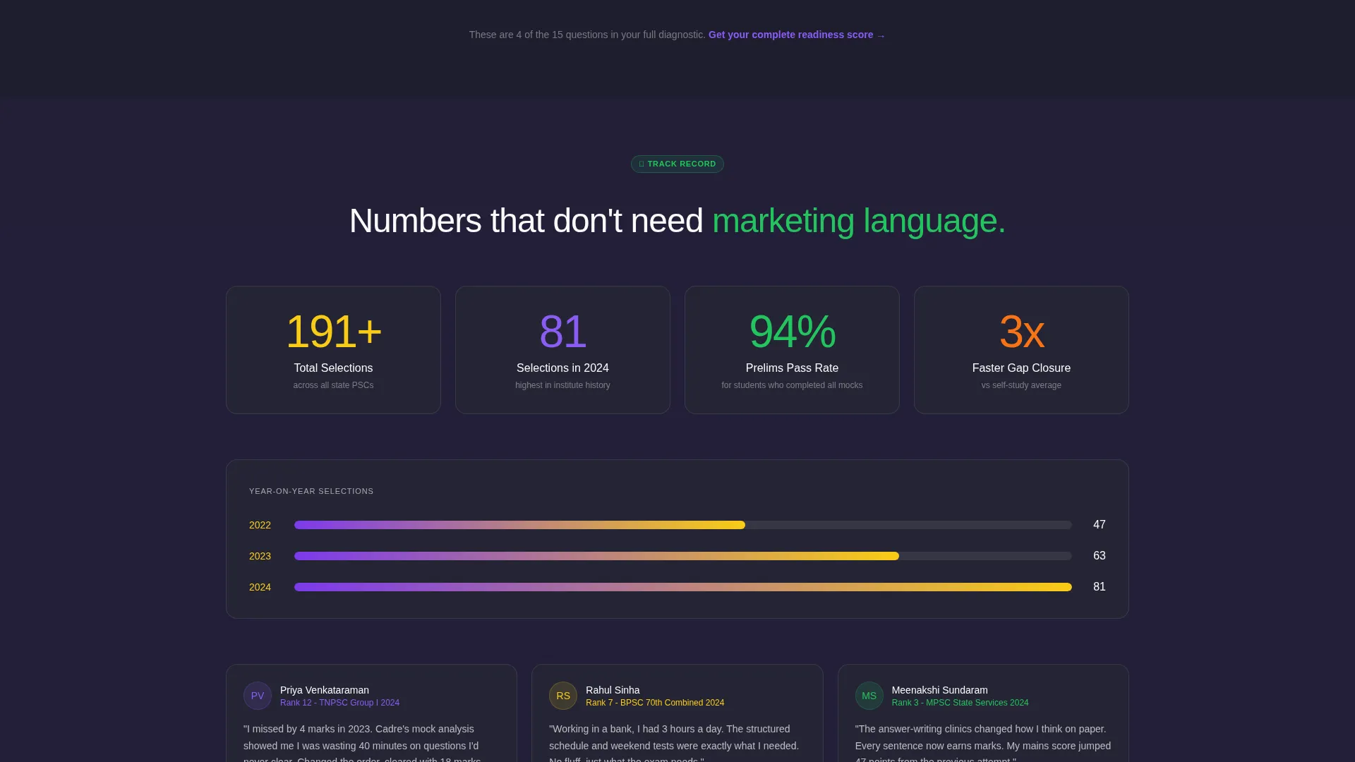 State PSC Coaching Landing Page Template