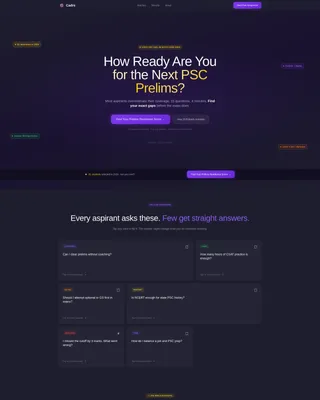 State PSC Coaching Landing Page Template