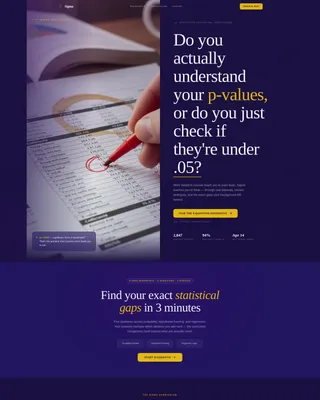 Statistics Online Course Landing Page Template