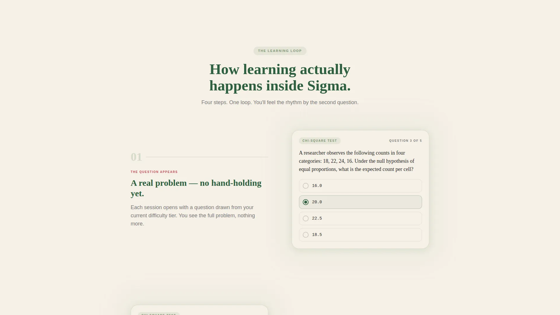 Statistics Practice Quiz App Landing Page Template