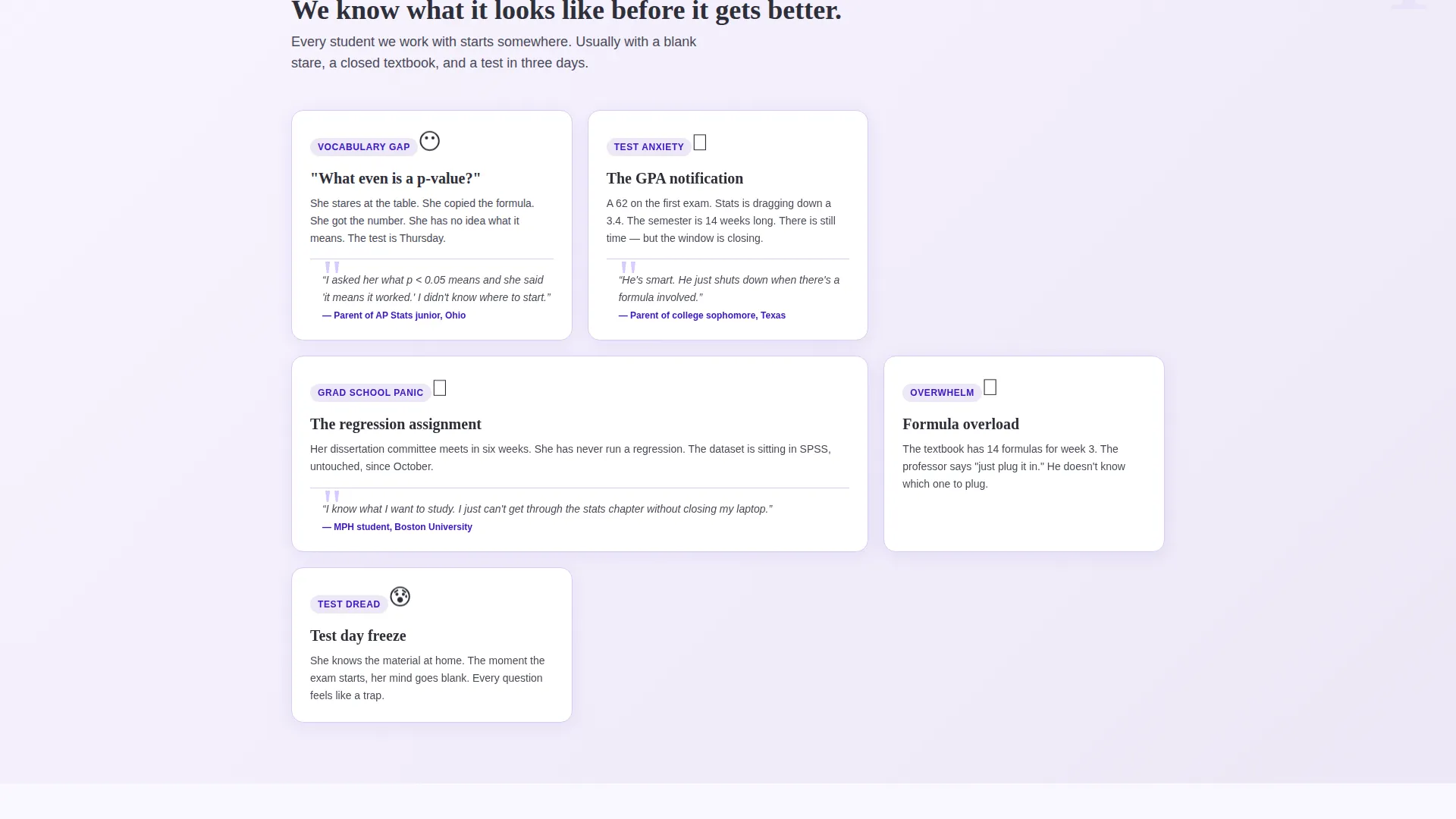Statistics Tutoring Landing Page Template