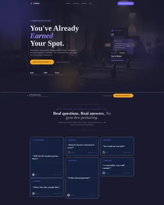 Strength & Conditioning Landing Page Template