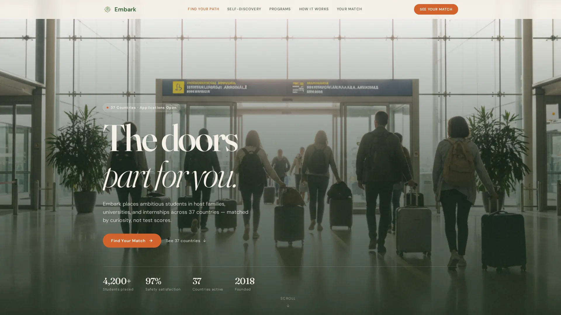 Student Exchange Program Landing Page Template