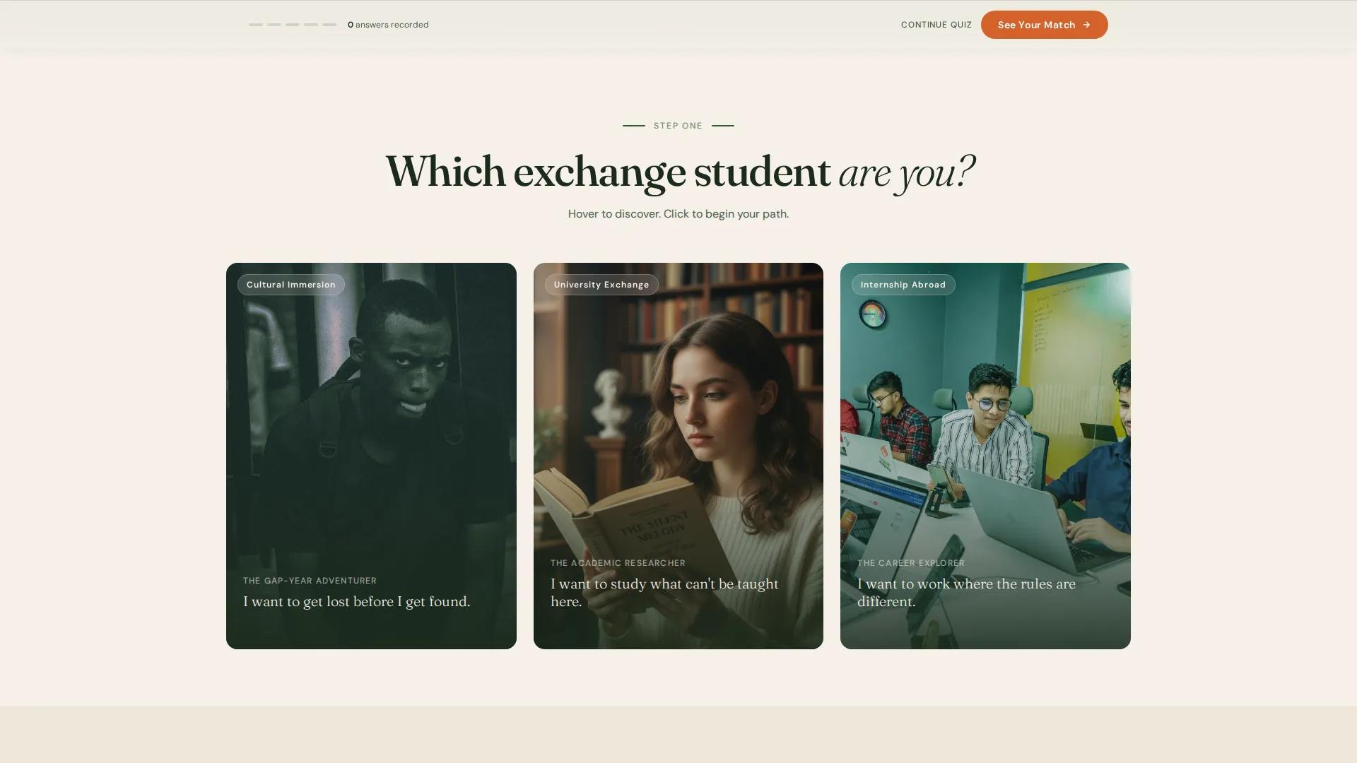 Student Exchange Program Landing Page Template