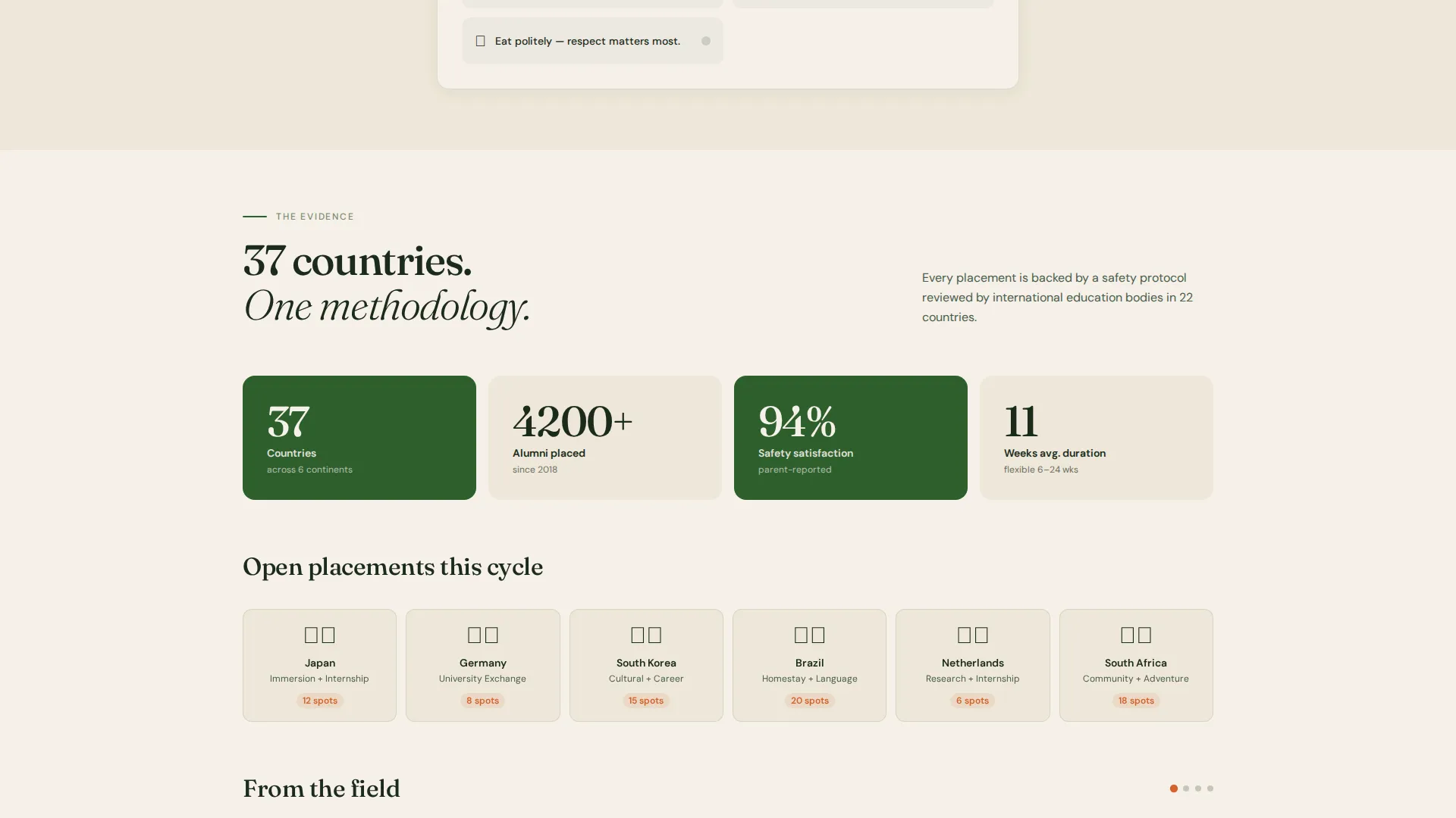 Student Exchange Program Landing Page Template