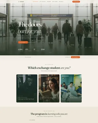 Student Exchange Program Landing Page Template