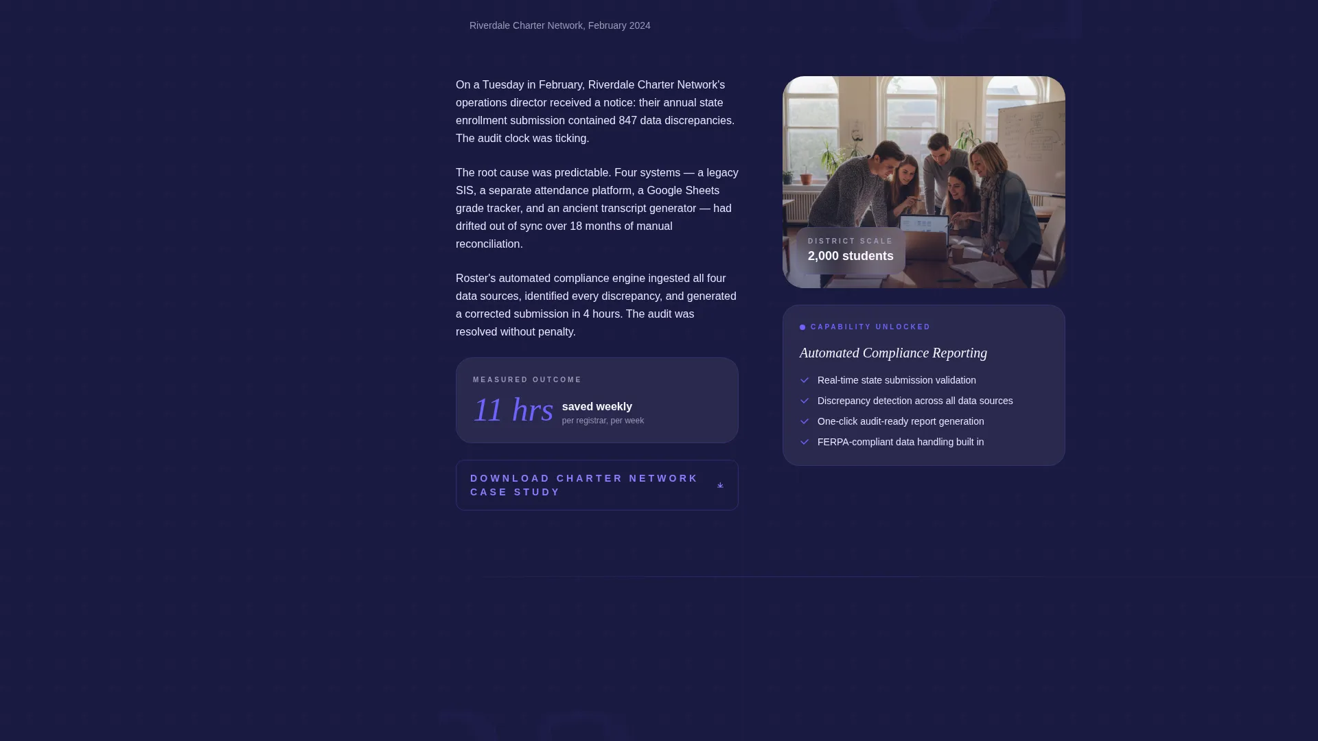Edtech Landing Page Template for Student Information Systems
