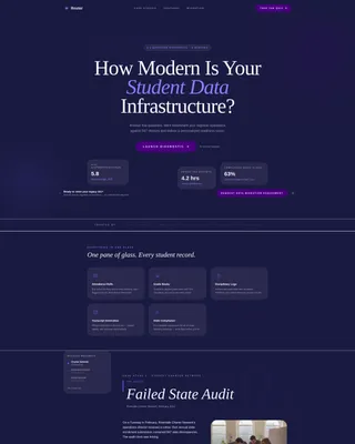 Edtech Landing Page Template for Student Information Systems