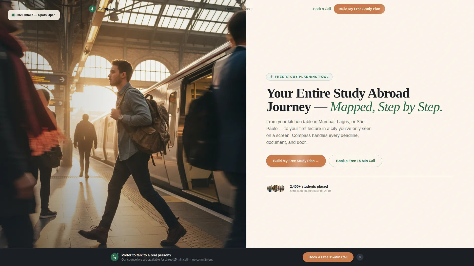 Study Abroad Consultancy Landing Page Template