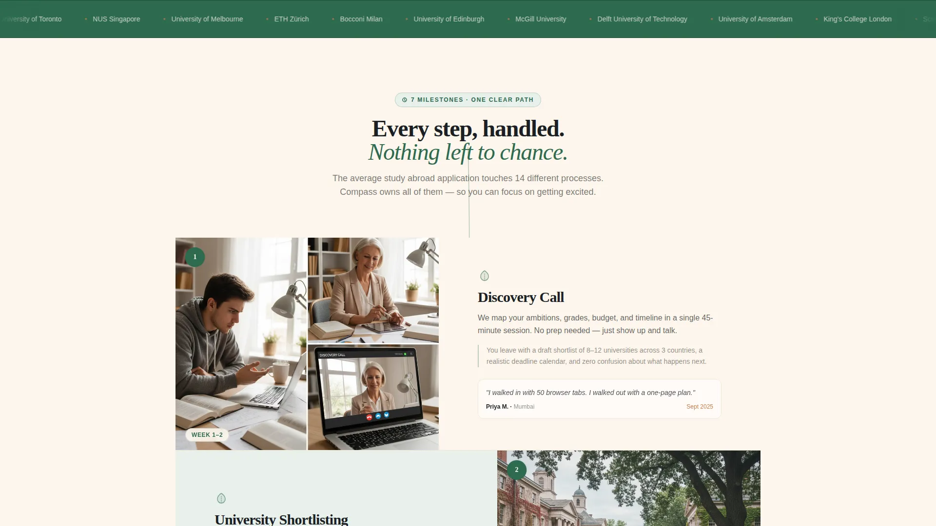 Study Abroad Consultancy Landing Page Template